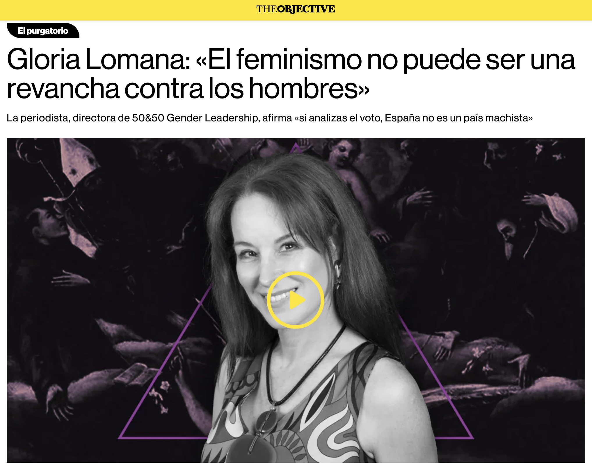 Entrevista en Objective Gloria Lomana